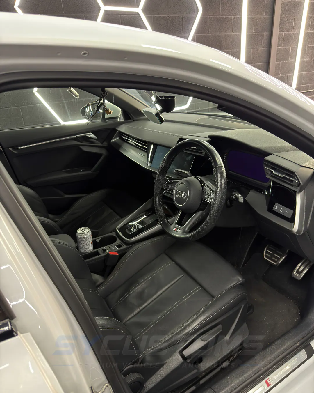 Audi A3 8Y before oem ambient lighting, starlights installation