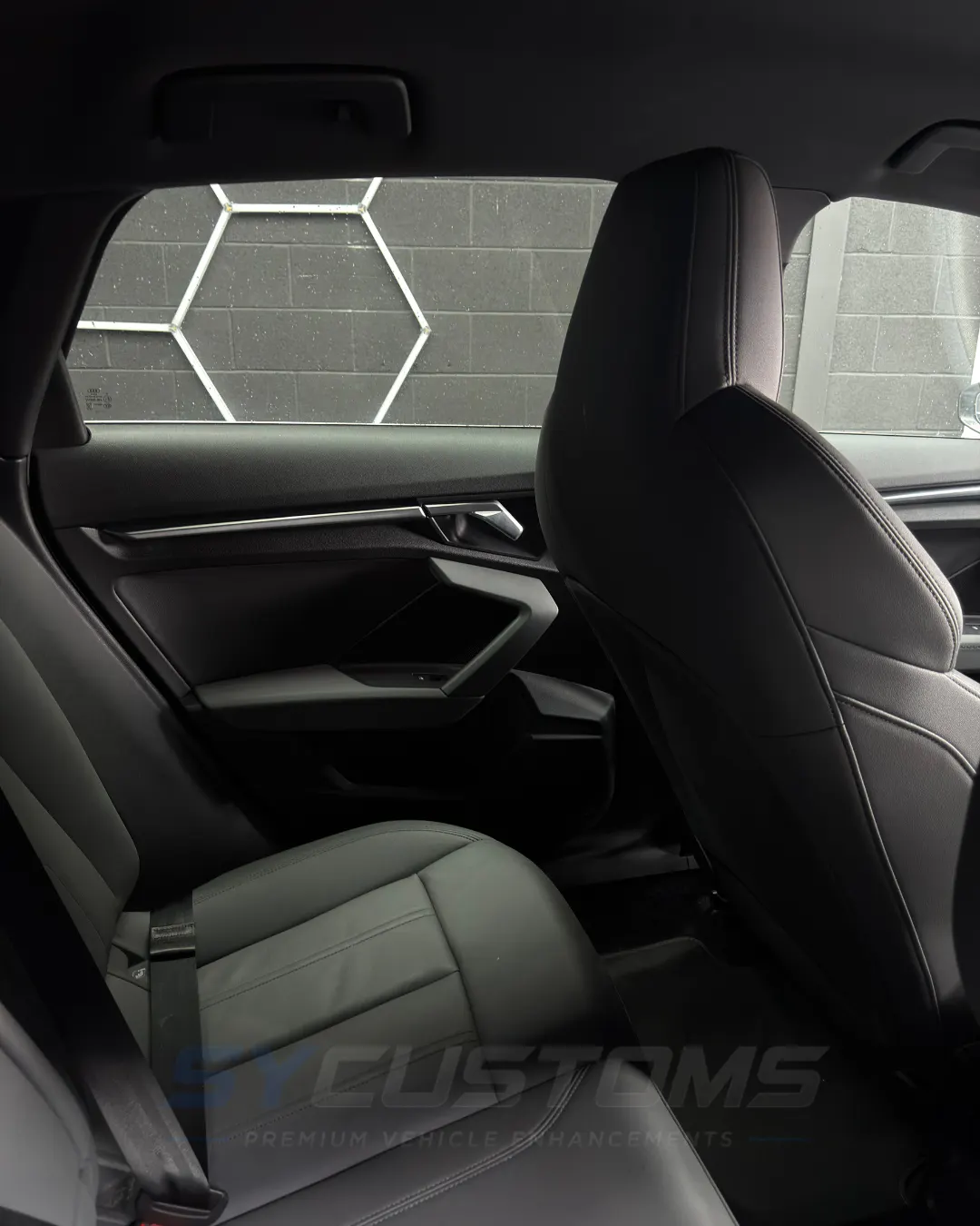 Audi A3 8Y before oem ambient lighting, starlights installation