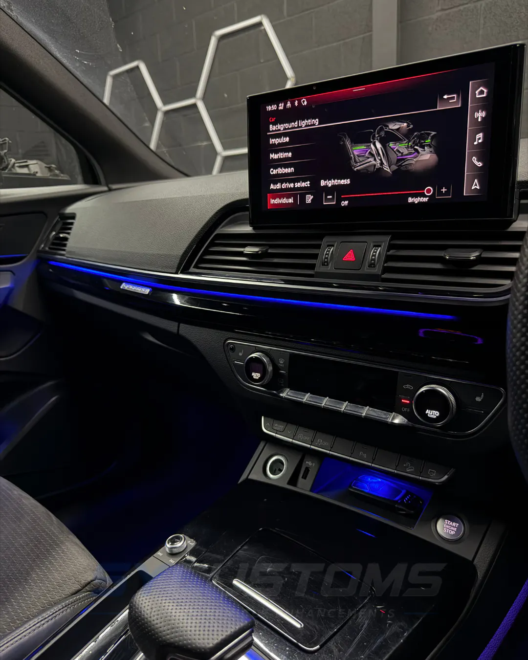 Audi Q5 OEM Ambient Lighting, Starlights installation