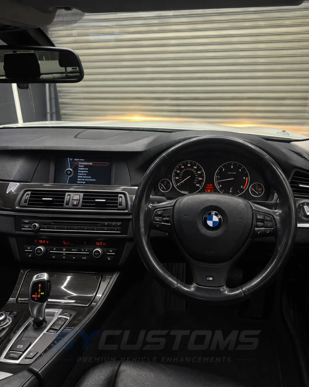 BMW 5 Series F10 after screen upgrade, digital cluster upgrade, steering wheel upgrade installation