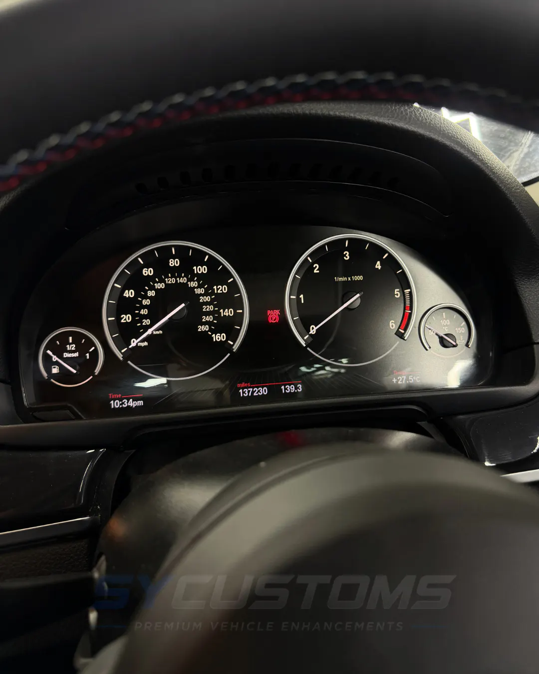 BMW 5 Series F10 before screen upgrade, digital cluster upgrade, steering wheel upgrade installation