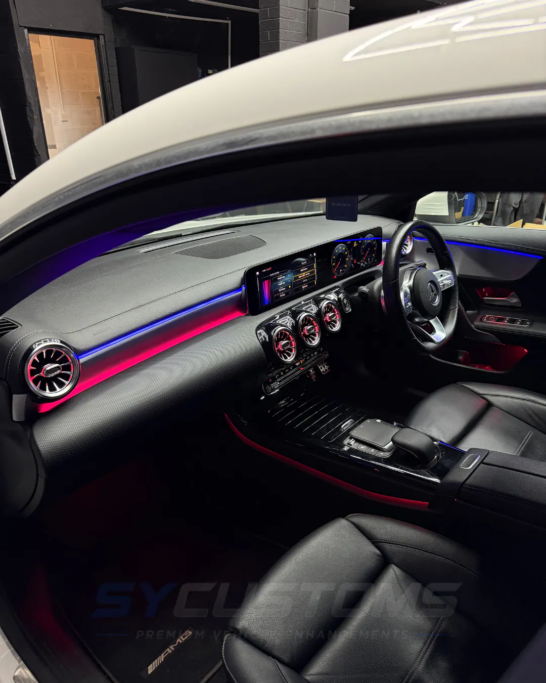 Mercedes A-Class W177 OEM Ambient Lighting, Starlights installation