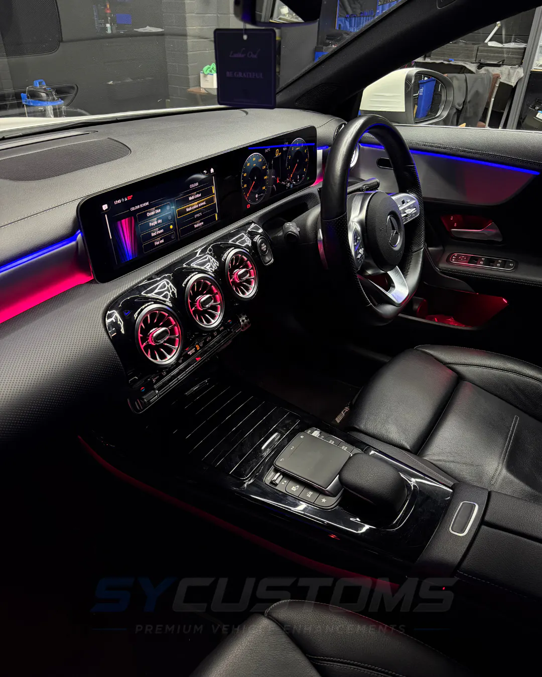 Mercedes A-Class W177 OEM Ambient Lighting, Starlights installation
