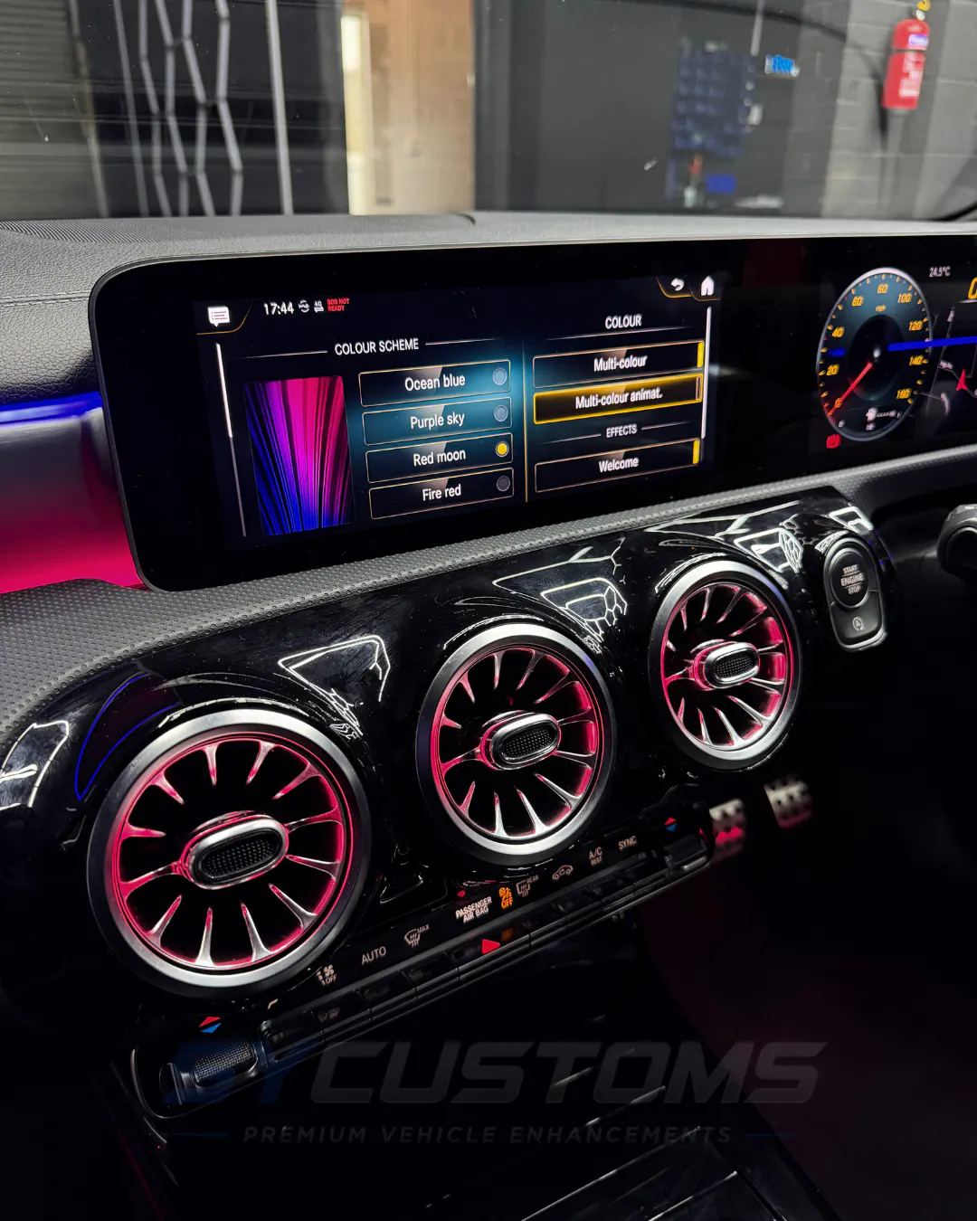 Mercedes A-Class W177 OEM Ambient Lighting, Starlights installation