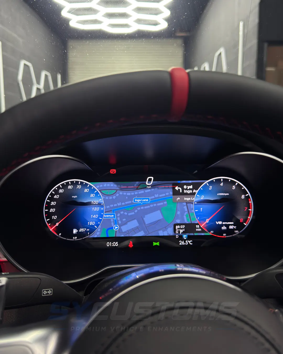 Mercedes C-Class Coupe (Pre-Facelift) OEM Ambient Lighting, Digital Cluster, Android Screen, Steering Wheel, Car Accessories installation