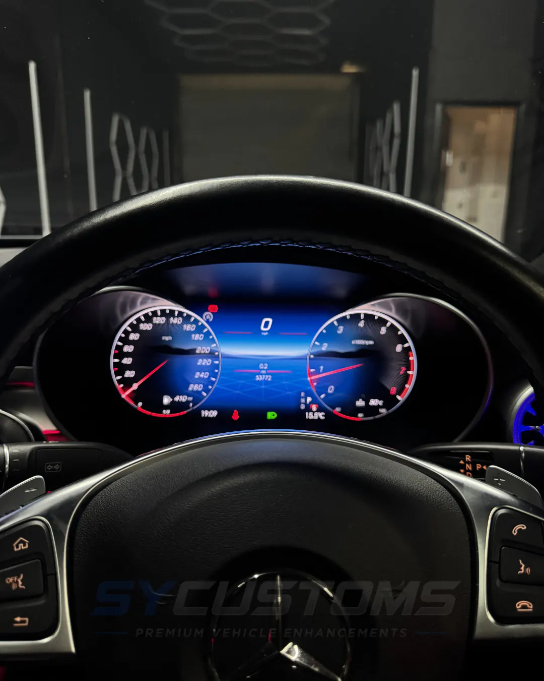 Mercedes C-Class Saloon OEM Ambient Lighting, Screen upgrade, Digital Cluster upgrade installation