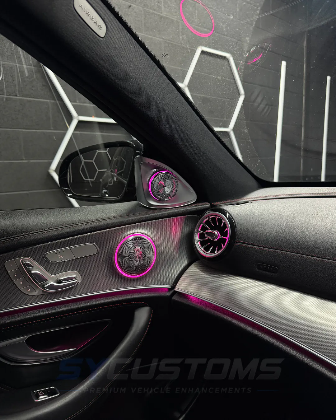Mercedes E-Class E43 OEM Ambient Lighting, Car accessories installation