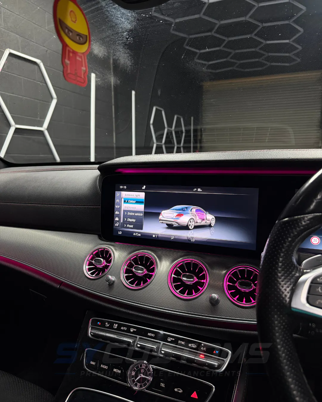 Mercedes E-Class E43 OEM Ambient Lighting, Car accessories installation