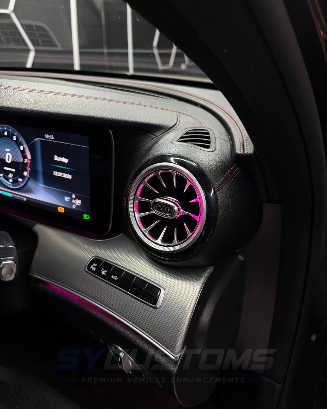 Mercedes E-Class E43 OEM Ambient Lighting, Car accessories installation