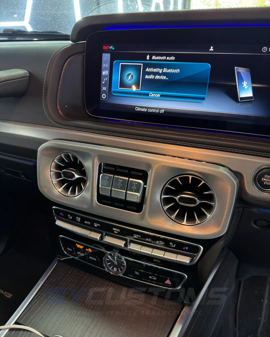 Mercedes G-Wagon before oem ambient lighting installation