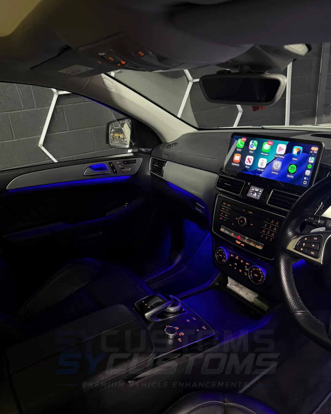 Mercedes GLE OEM Ambient Lighting, Screen upgrade, Digital Cluster upgrade installation