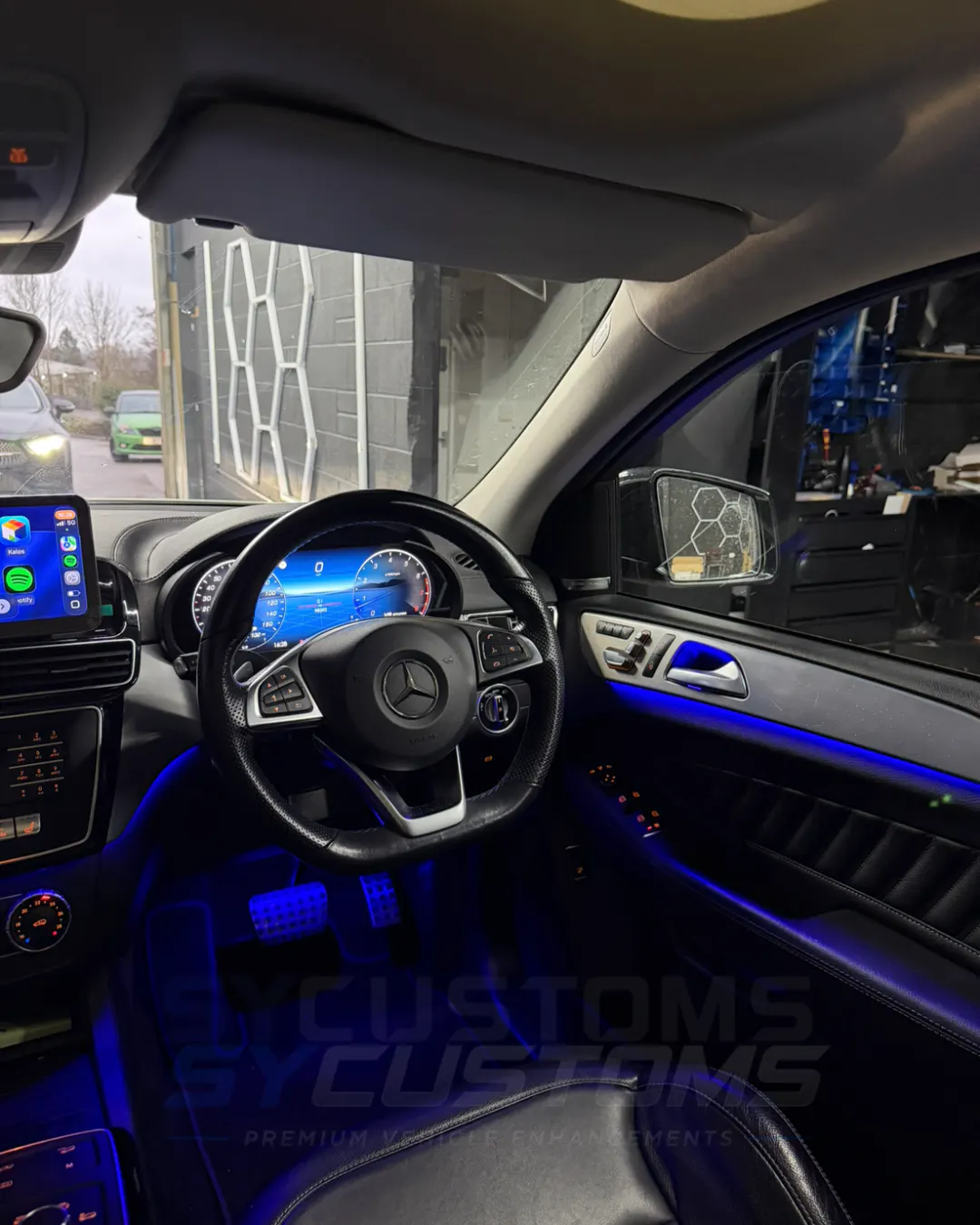Mercedes GLE OEM Ambient Lighting, Screen upgrade, Digital Cluster upgrade installation
