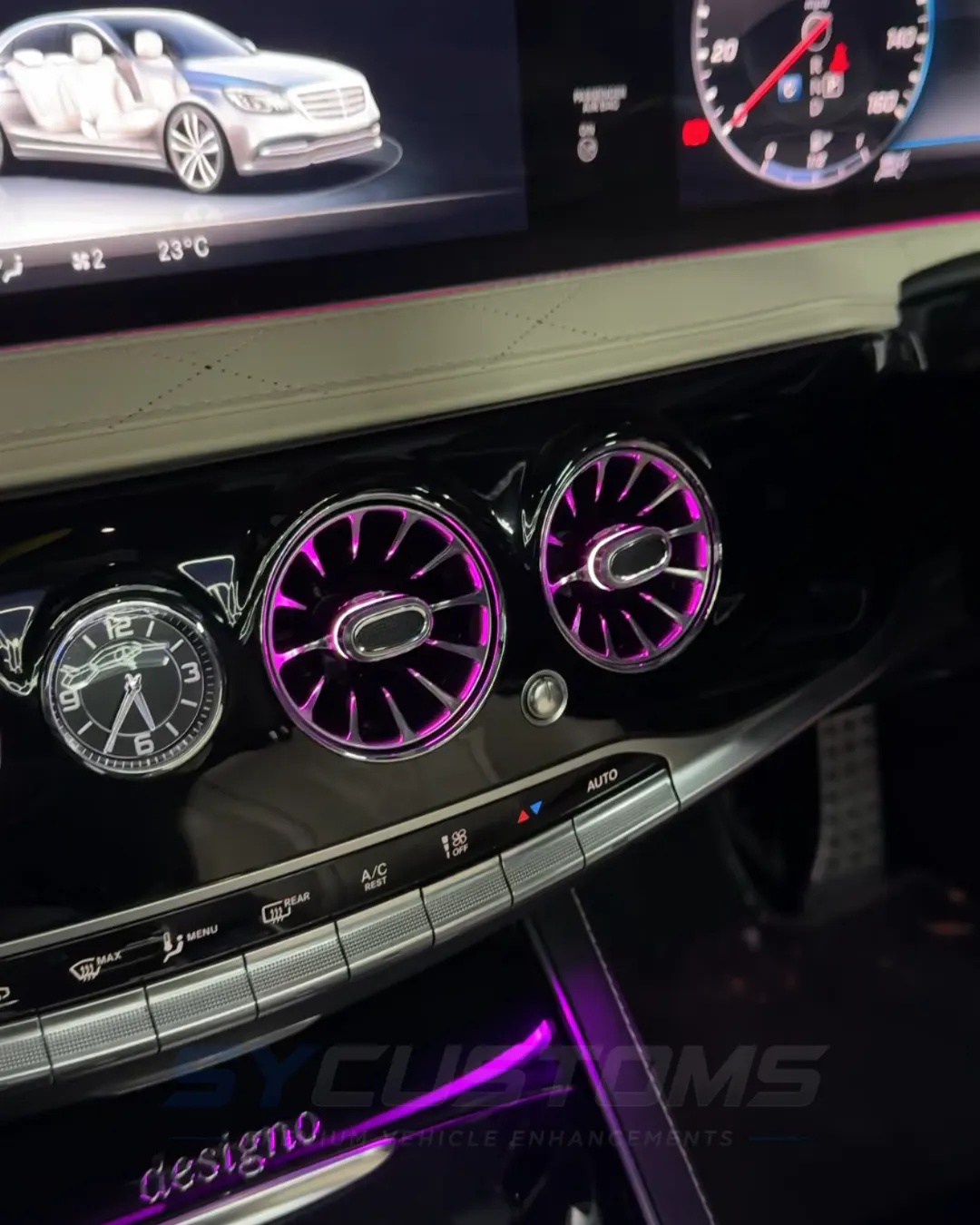 Mercedes S-Class OEM Ambient Lighting installation