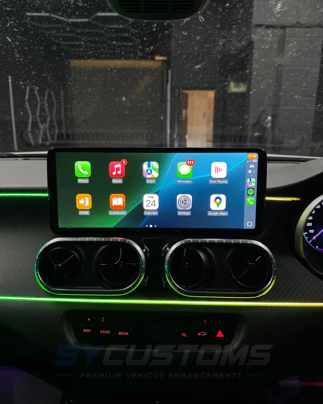 Mercedes X-Class Universal Ambient Lighting, Screen upgrade, Digital Cluster upgrade installation
