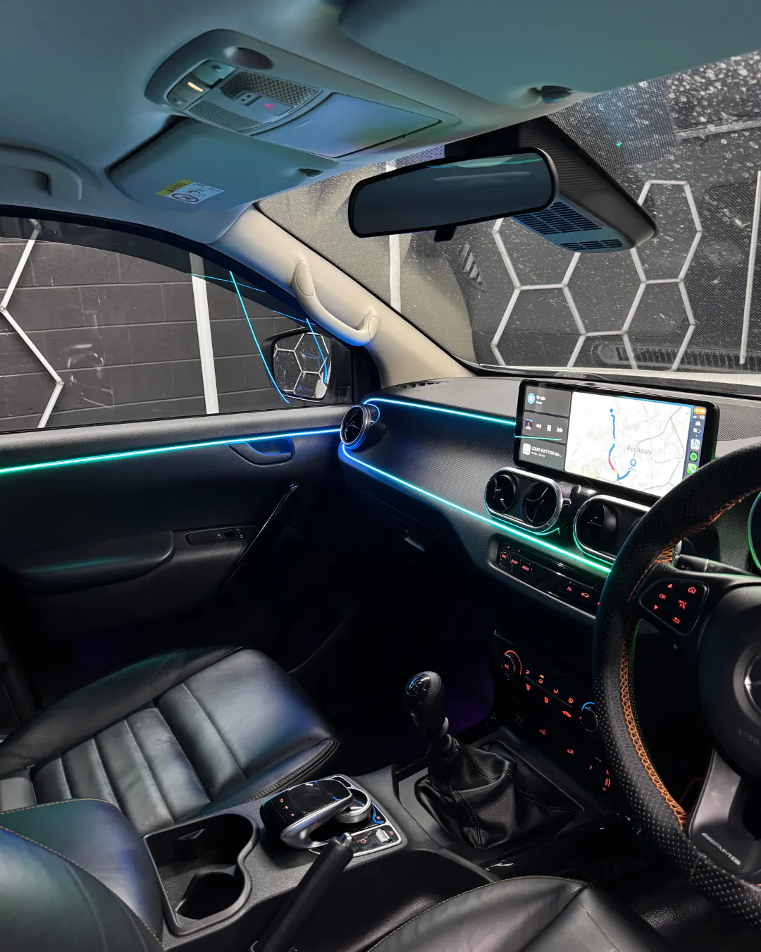Mercedes X-Class Universal Ambient Lighting, Screen upgrade, Digital Cluster upgrade installation