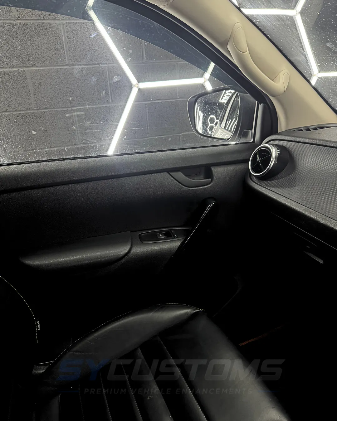 Mercedes X-Class before universal ambient lighting, screen upgrade, digital cluster upgrade installation