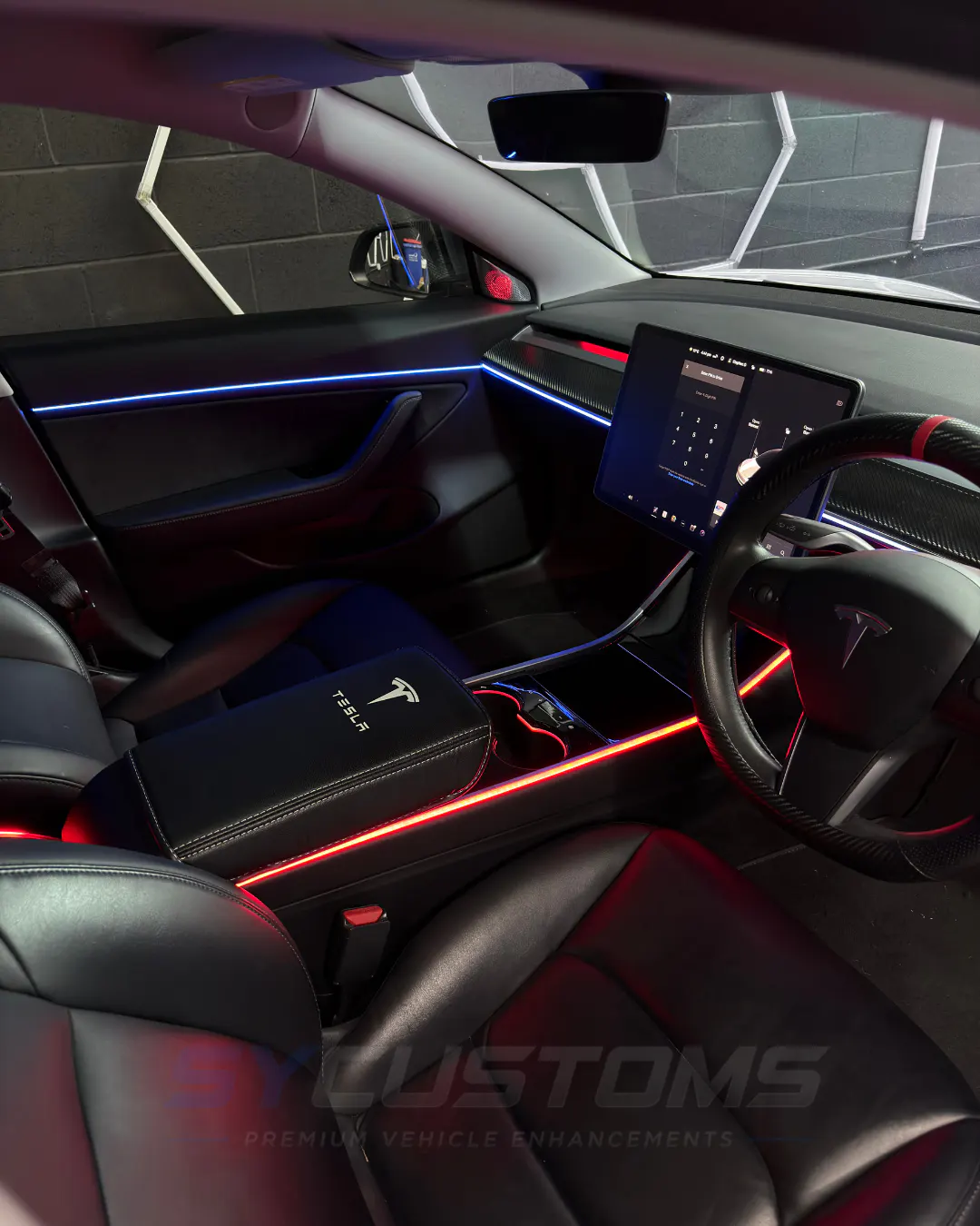 Tesla Model 3 OEM Ambient Lighting installation