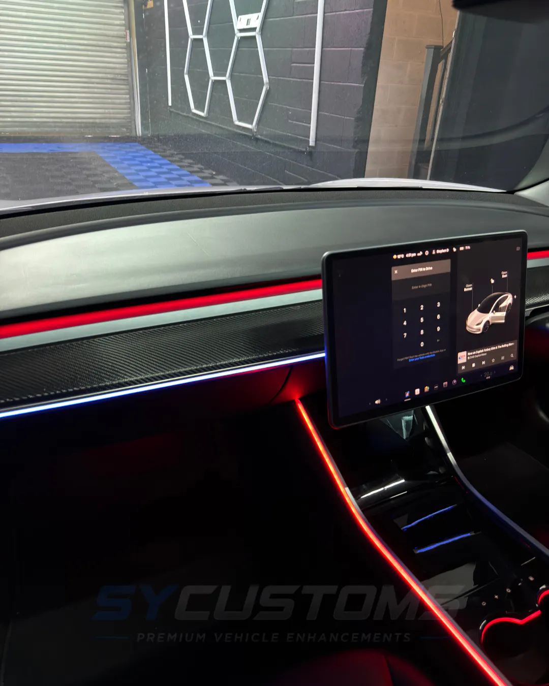 Tesla Model 3 OEM Ambient Lighting installation