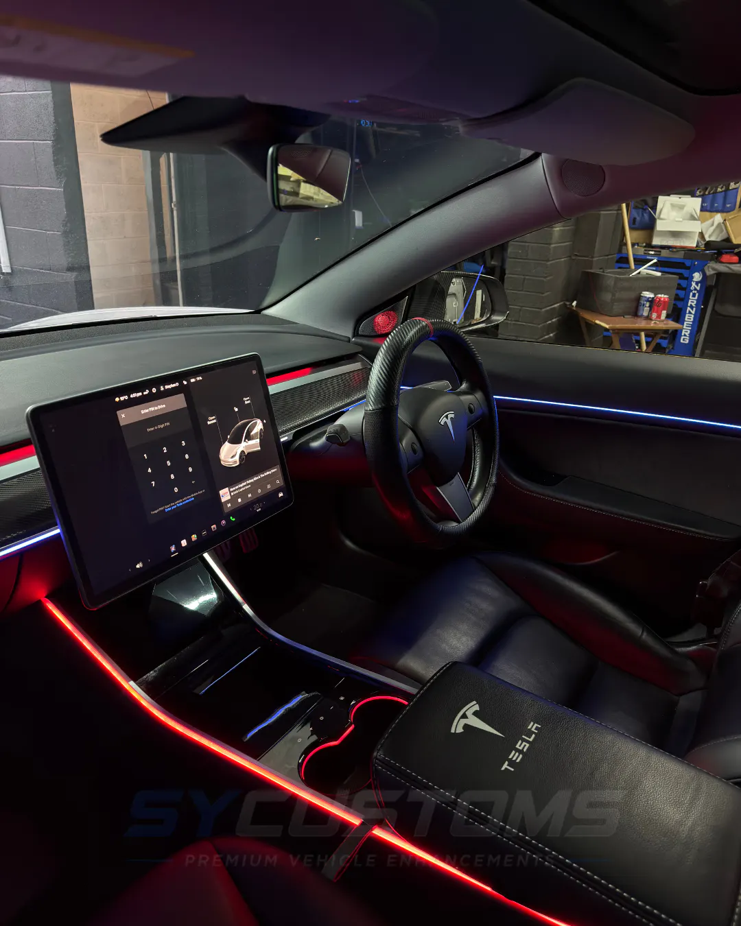 Tesla Model 3 OEM Ambient Lighting installation