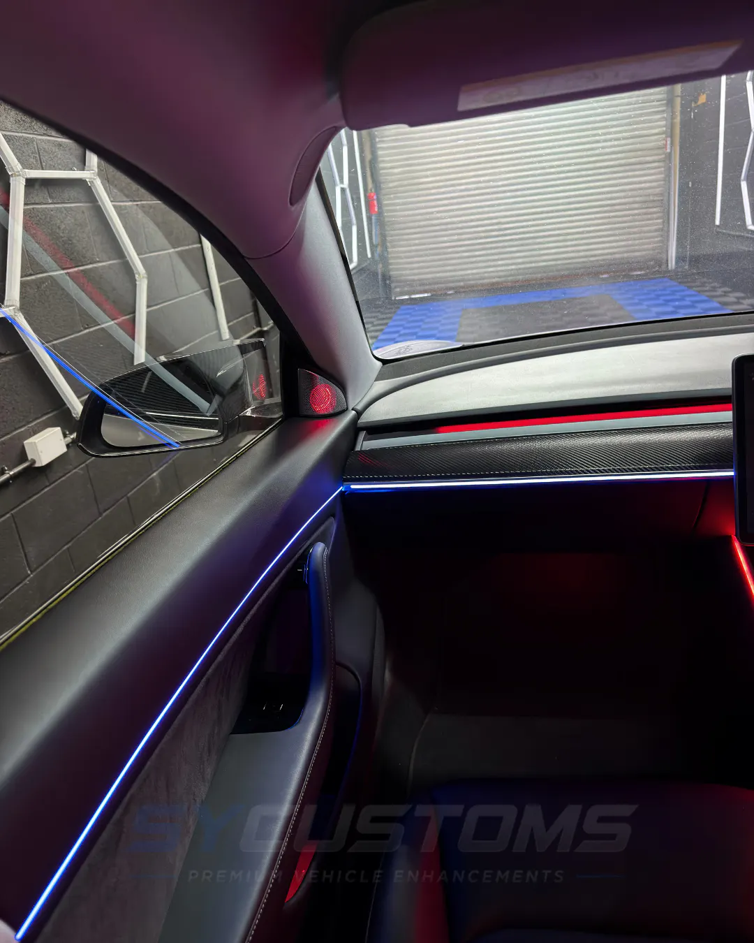 Tesla Model 3 OEM Ambient Lighting installation